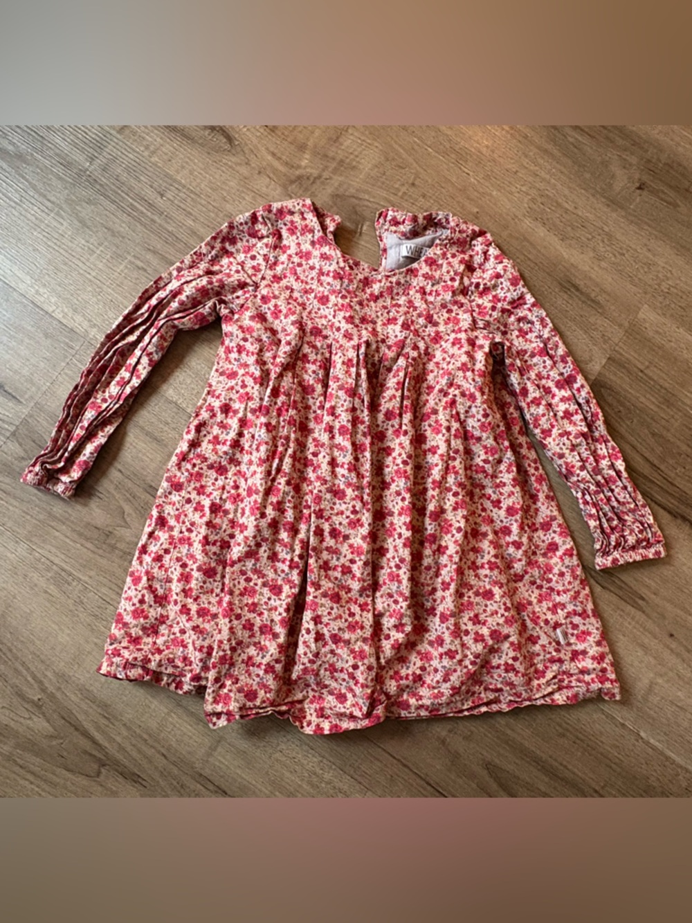🌼3/$20 Girls Pink Floral Long-Sleeve Dress
